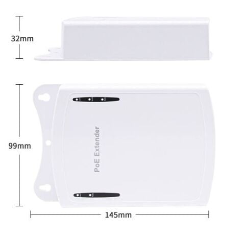 Outdoor Dış Mekan PoE Extender 1x2 Çıkış Gigabit 25.5W IP Kamera AP PoE Repeater AN3112