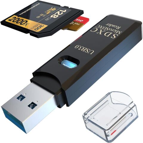 Anunnaki USB 3.0 2‑in‑1 SD TF Kart Okuyucu & Dönüştürücü Hub Veri Aktarıcı Adaptör