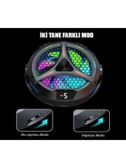 X42 Telefon Tablet Radyatör Soğutucu Rgb Renkli Aydınlatma Manyetik Yarı İletken Soğutma Fanı