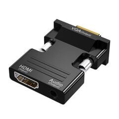 Anunnaki Ses Destekli HDMI (Dişi) to VGA (Erkek) Video Çevirici Dönüştürücü Aux Ses Kablolu