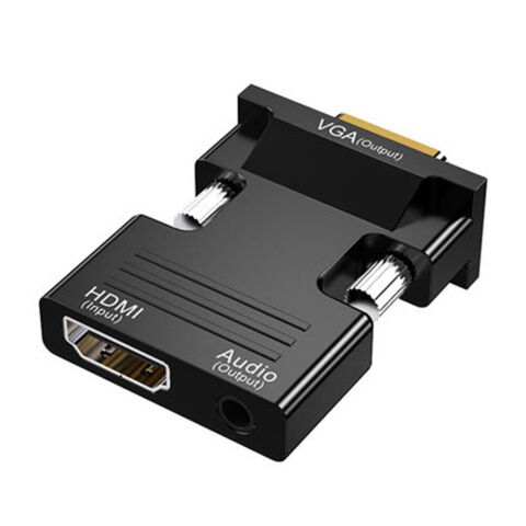 Anunnaki Ses Destekli HDMI (Dişi) to VGA (Erkek) Video Çevirici Dönüştürücü Aux Ses Kablolu