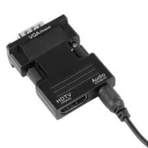 Anunnaki Ses Destekli HDMI (Dişi) to VGA (Erkek) Video Çevirici Dönüştürücü Aux Ses Kablolu