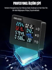 KWS-AC301 Dijital Voltmetre Akım Ölçer 50‑300V,0‑20A