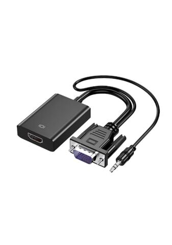Vga to Hdmı Full Hd 1080p/60Hz Dönüştürücü Kablo 50 Cm Görüntü Ve Ses Çevirici + Audio Aux Ses Kablo