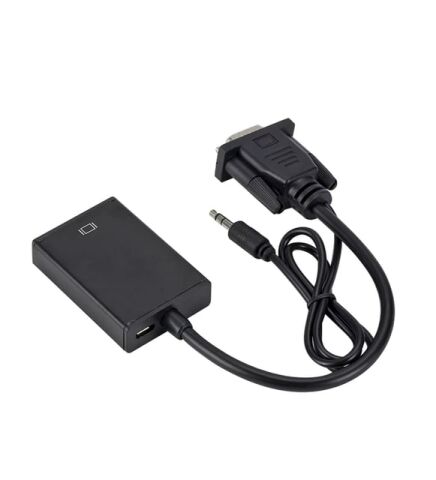 Vga to Hdmı Full Hd 1080p/60Hz Dönüştürücü Kablo 50 Cm Görüntü Ve Ses Çevirici + Audio Aux Ses Kablo