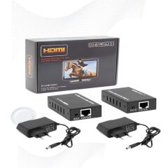 Anunnaki Hdmı Ethernet Extender Uzatıcı Cihaz Rj45 Cat5e Cat6 Full HD 1080p 3D Alıcı Verici 1 Çift