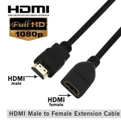 Anunnaki 30 cm HDMI Erkek - Dişi Uzatma Kablosu TV HDMI Kablo Uzatıcı