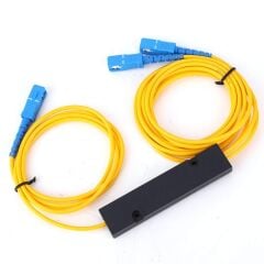 1x2 PLC Fiber Optik Splitter SC/UPC Coupler G652D FTTH OLT ONU Optik Kablo Bölücü Modül Mavi Ayırıcı