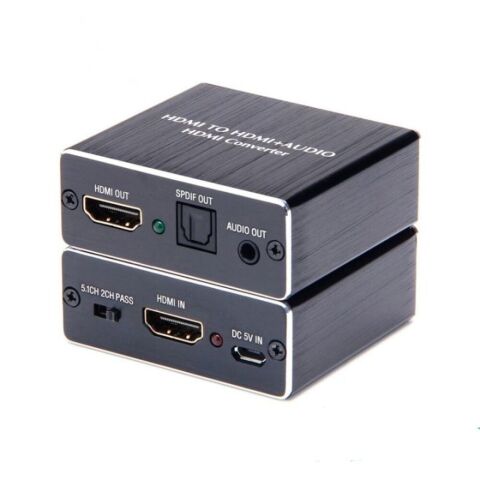 Anunnaki HDMI + Audio Out Ayırıcı Extractor Converter SPDIF Toslink Optik 3.5mm Ses Çıkışlı 4K