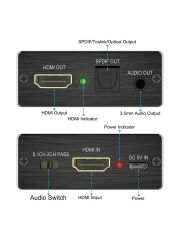 Anunnaki HDMI + Audio Out Ayırıcı Extractor Converter SPDIF Toslink Optik 3.5mm Ses Çıkışlı 4K