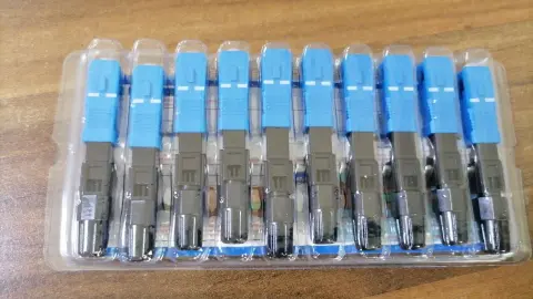 Anunnaki FTTH SC Mavi Fiber Optik Yüksek Hız Bağlantı Konnektörü 10 Adet Tek Modlu SC/APC Adaptörü 10'lu Set
