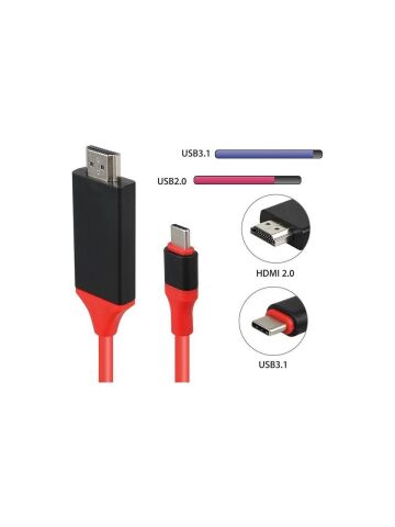 AN2260 Type-c to Hdmi IOS Android Tablet Pc Telefon Tv Usb-C 4K HDMI Görüntü ve Ses Aktarım Kablosu