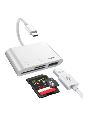 Anunnaki USB Type-C 3in1 Micro SD TF Hafıza Kartı Okuyucu USB Çevirici Kamera Macbook Matebook